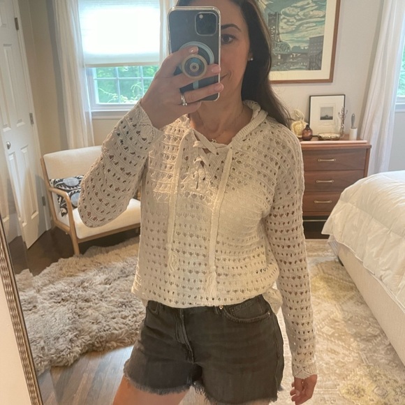 FatFace Linen Blend Beach Hoodie Sweater - Picture 10 of 12